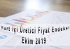 Yurt İçi Üretici Fiyat Endeksi, Ekim 2019