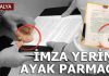 İmzasını ayak parmağı ile attı