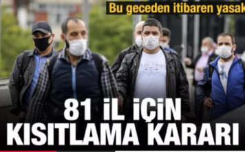 Tüm Türkiye maske takacak… Gece artık müzik yok…