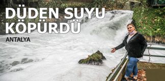 Düden suyu köpürdü, pis koku tepkiye neden oldu