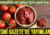 Domates ve salça için yeni karar! Resmi Gazete’de yayımlandı