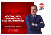 ANADOLU BİRLİĞİ PARTİSİ GENEL BAŞKANI BEDRİ YALÇIN: “BU VATANI EMPERYALİSTLERE TESLİM ETMEYECEĞİZ”